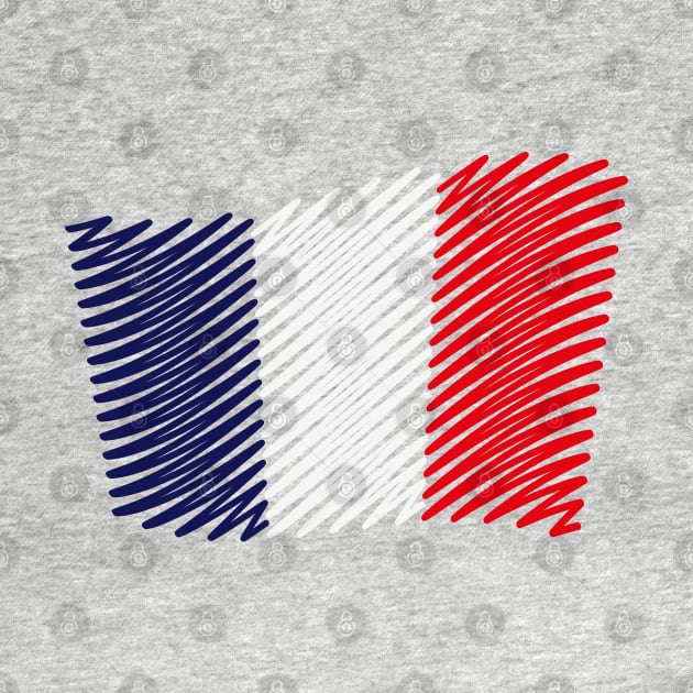 Flag Of France / Tricolour (Scribble) by MrFaulbaum